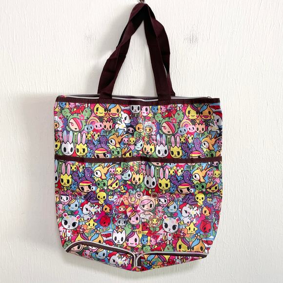 LeSportsac x Tokidoki Packable Foldable Reusable Bag Ripstop Pockets Travel - Picture 1 of 12